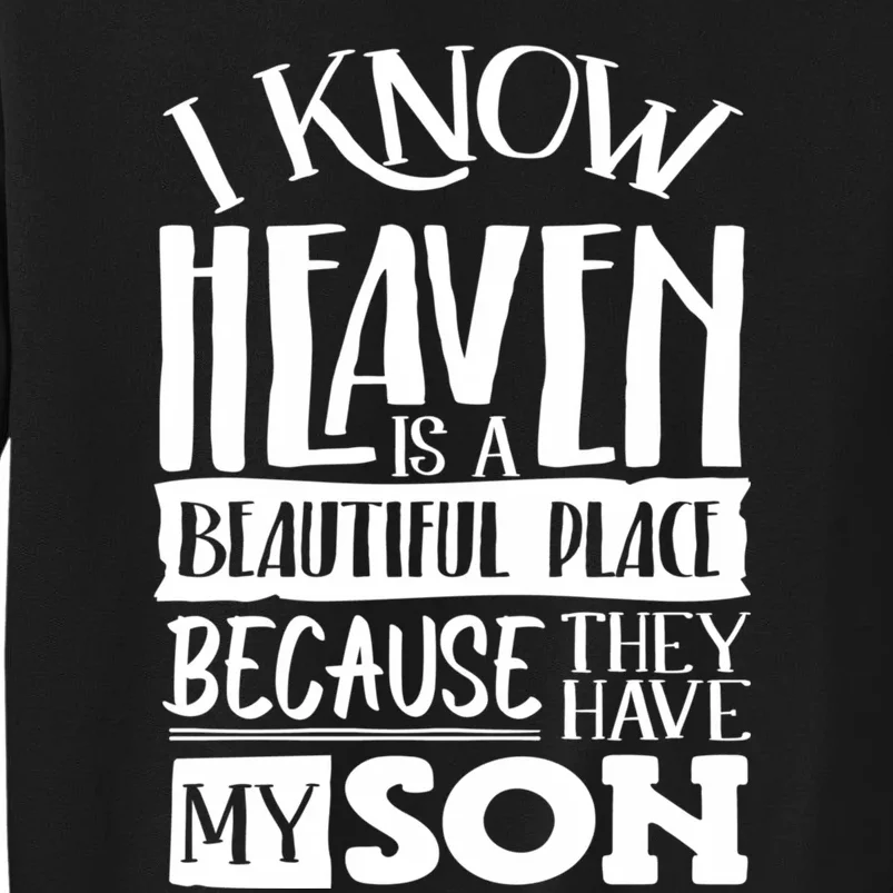 My Son Is My Guardian Angel In Heaven Grief To Son Tall Sweatshirt