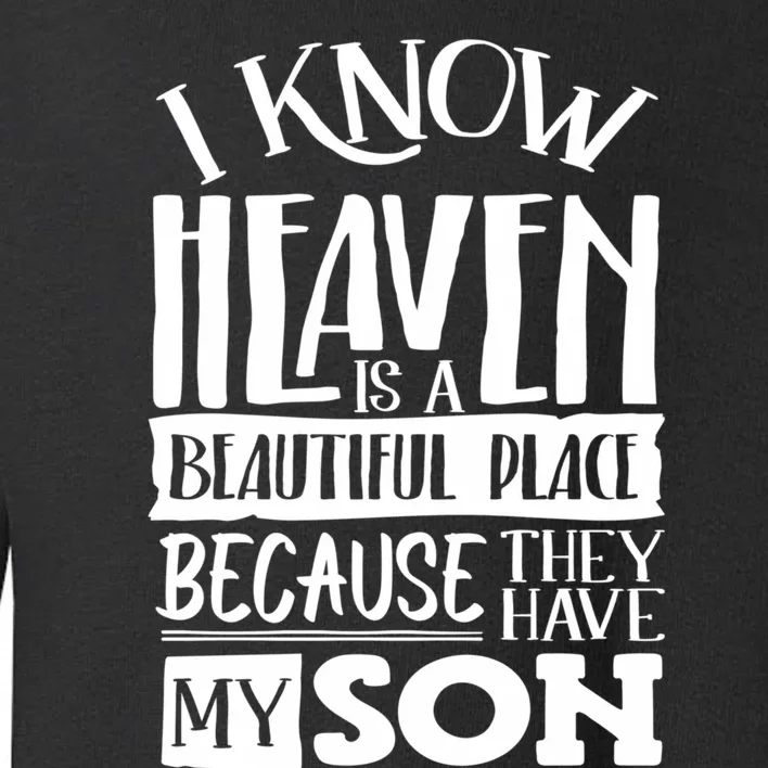 My Son Is My Guardian Angel In Heaven Grief To Son Toddler Sweatshirt