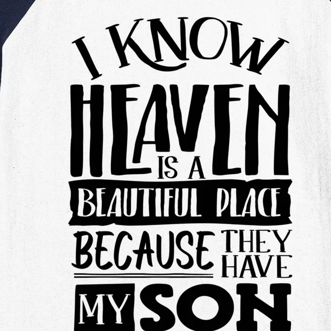 My Son Is My Guardian Angel In Heaven Grief To Son Baseball Sleeve Shirt