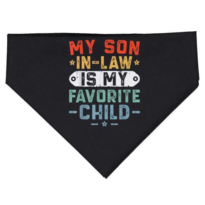 My Son In Law Is My Favorite Child Family USA-Made Doggie Bandana