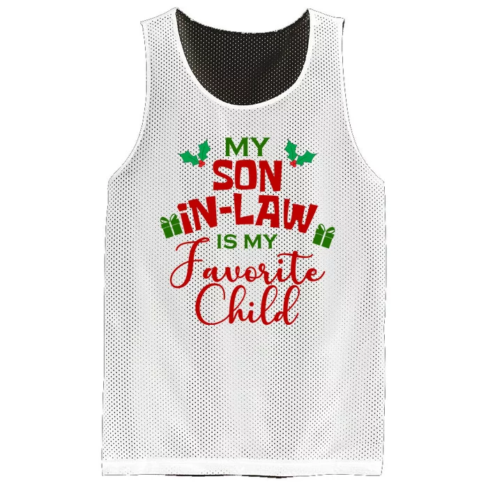 My Son In Law Is My Favorite Child Christmas Mesh Reversible Basketball Jersey Tank