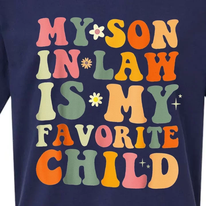 My Son In Law Is My Favorite Child Funny Family Matching Sueded Cloud Jersey T-Shirt