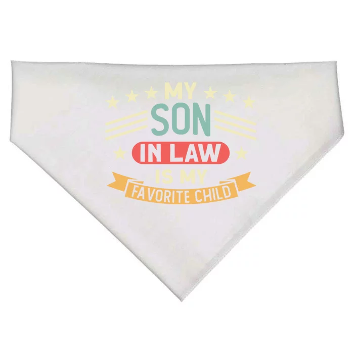 My Son In Law Is My Favorite Family Funny Gift USA-Made Doggie Bandana