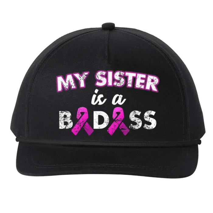 My Sister is a Badass Breast Cancer Shirt Snapback Five-Panel Rope Hat