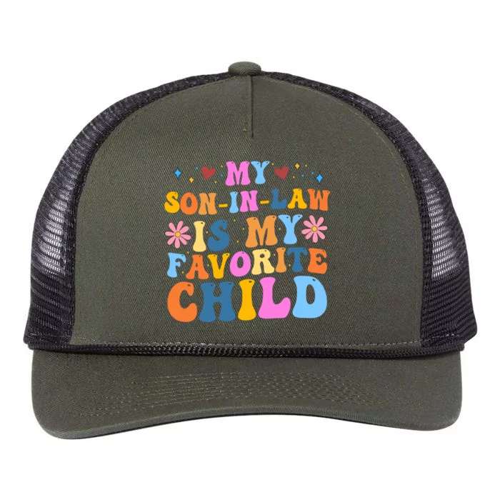 My Son In Law Is My Favorite Child Funny Cute Mom Retro Rope Trucker Hat Cap