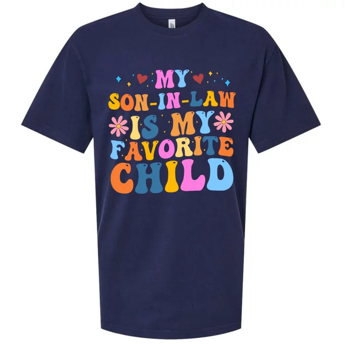 My Son In Law Is My Favorite Child Funny Cute Mom Sueded Cloud Jersey T-Shirt