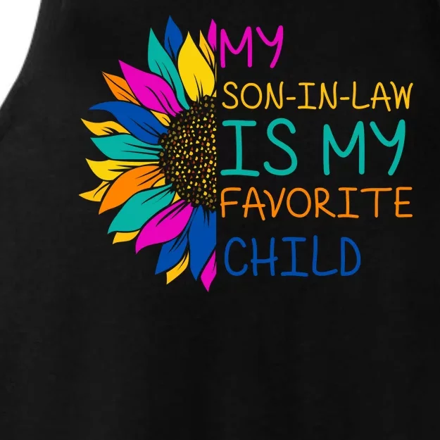 My Son In Law Is My Favorite Child Sunflower Cute Gift Ladies Tri-Blend Wicking Tank