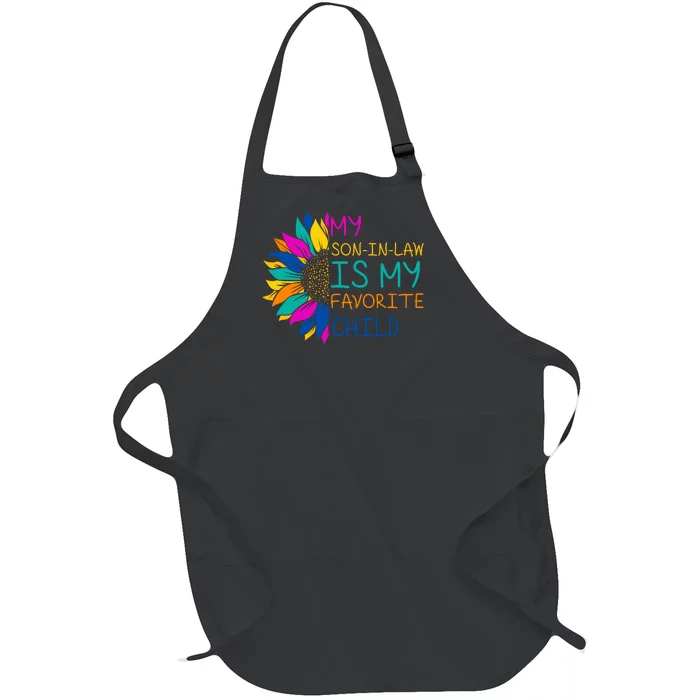 My Son In Law Is My Favorite Child Sunflower Cute Gift Full-Length Apron With Pocket