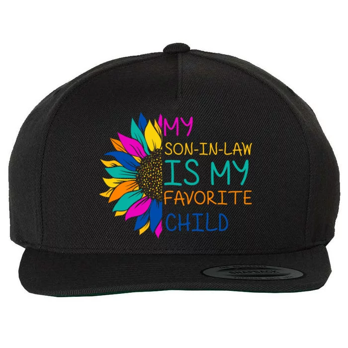 My Son In Law Is My Favorite Child Sunflower Cute Gift Wool Snapback Cap