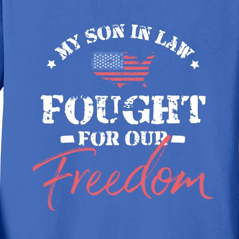 My Son In Law Is A Veteran Gift Kids Long Sleeve Shirt