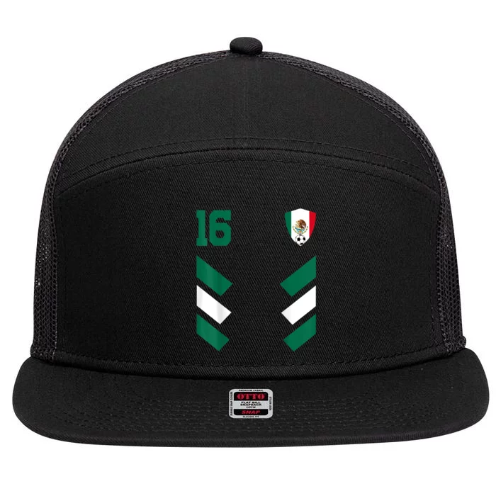 Mexico Soccer Jersey Mexican Football Shirt Flag 7 Panel Mesh Trucker Snapback Hat