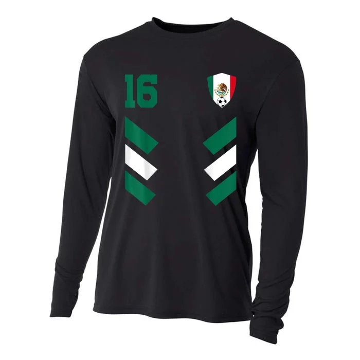 Mexico Soccer Jersey Mexican Football Shirt Flag Cooling Performance Long Sleeve Crew