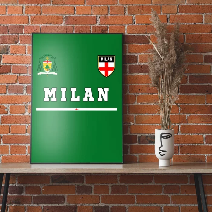 Milan Sportsoccer Jersey Flag Football Italy Poster