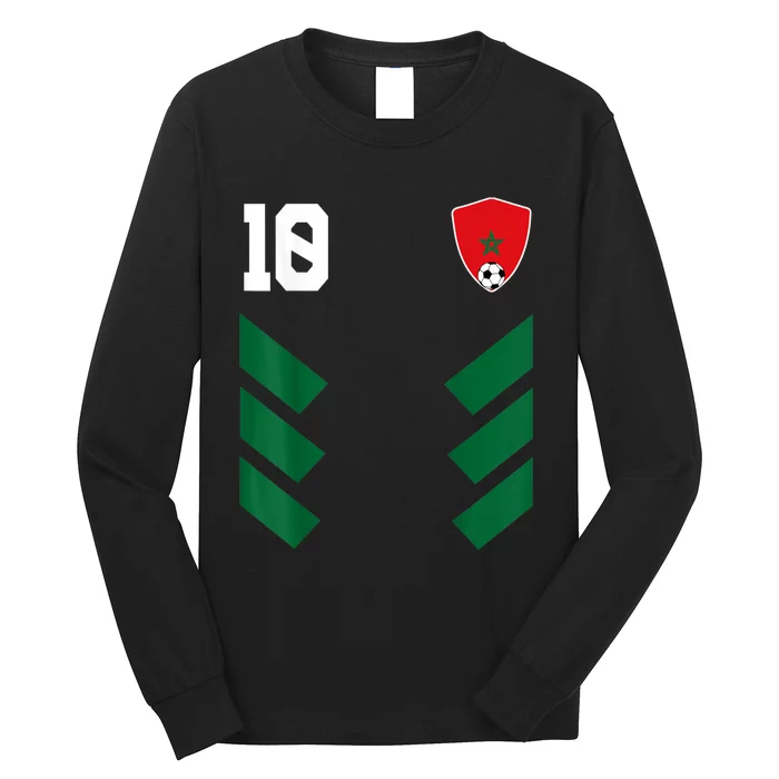 Morocco Soccer Jersey Moroccan Football Shirt Flag Long Sleeve Shirt