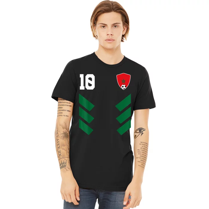 Morocco Soccer Jersey Moroccan Football Shirt Flag Premium T-Shirt