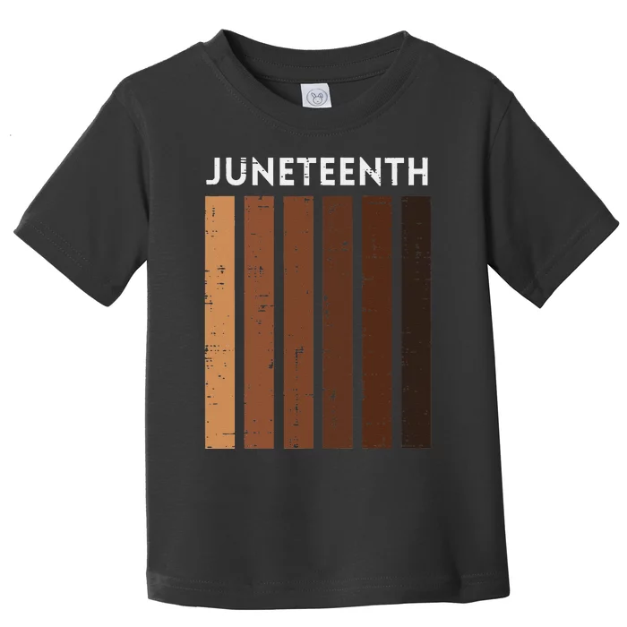 Melanin Shades Juneteenth June 19th 1865 Toddler T-Shirt