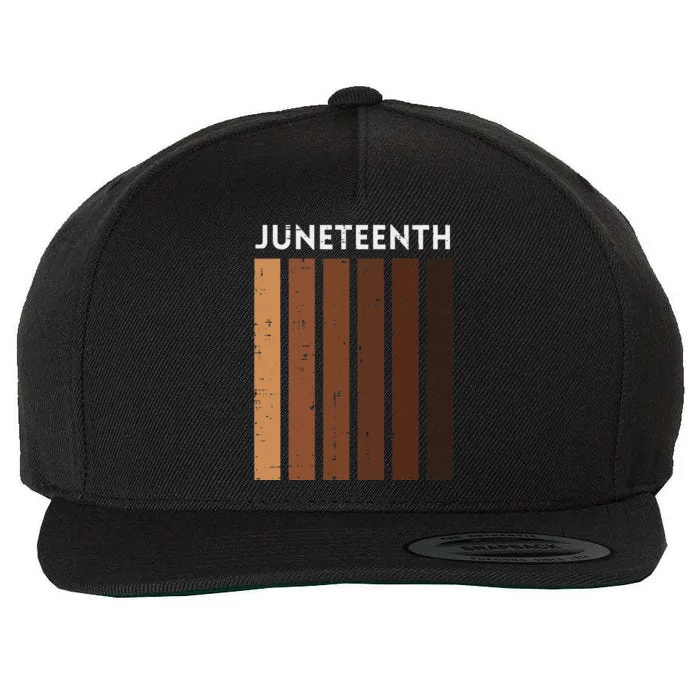 Melanin Shades Juneteenth June 19th 1865 Wool Snapback Cap