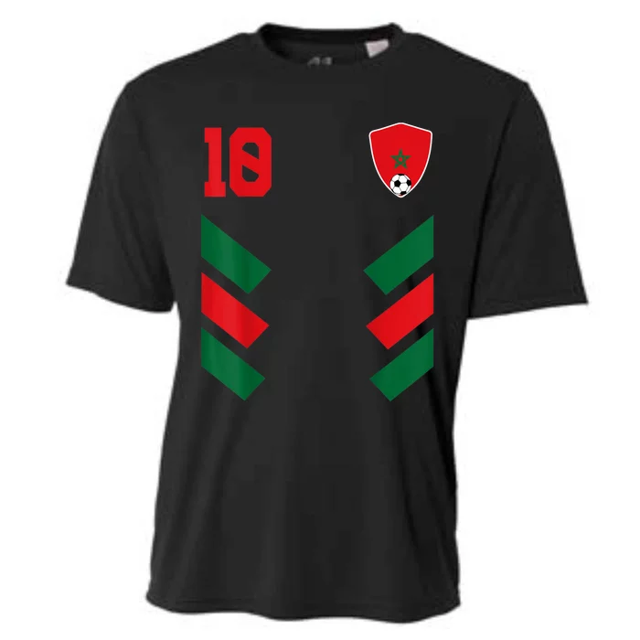 Morocco Soccer Jersey Moroccan Football Shirt Flag Cooling Performance Crew T-Shirt