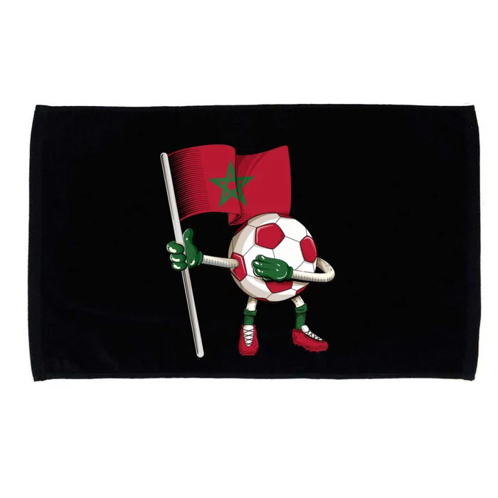 Morocco Soccer Jersey Moroccan Flag Football Dab Funny Microfiber Hand Towel