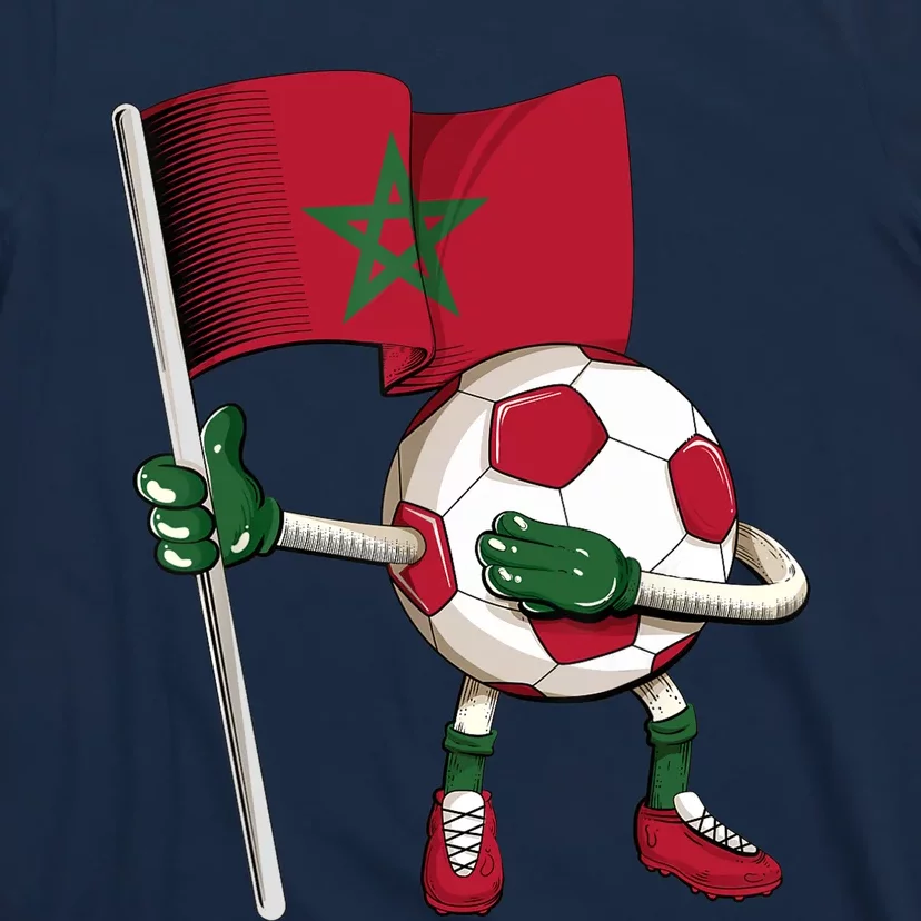 Morocco Soccer Jersey Moroccan Flag Football Dab Funny T-Shirt