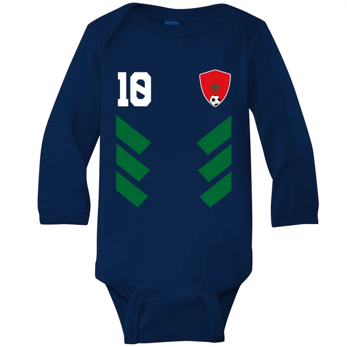 Morocco Soccer Jersey Morocco Football Moroccan Baby Long Sleeve Bodysuit