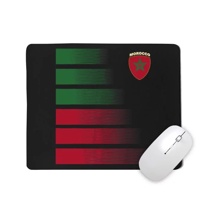 Moroccan Soccer Jersey Morocco Football Morocco Flag Mousepad