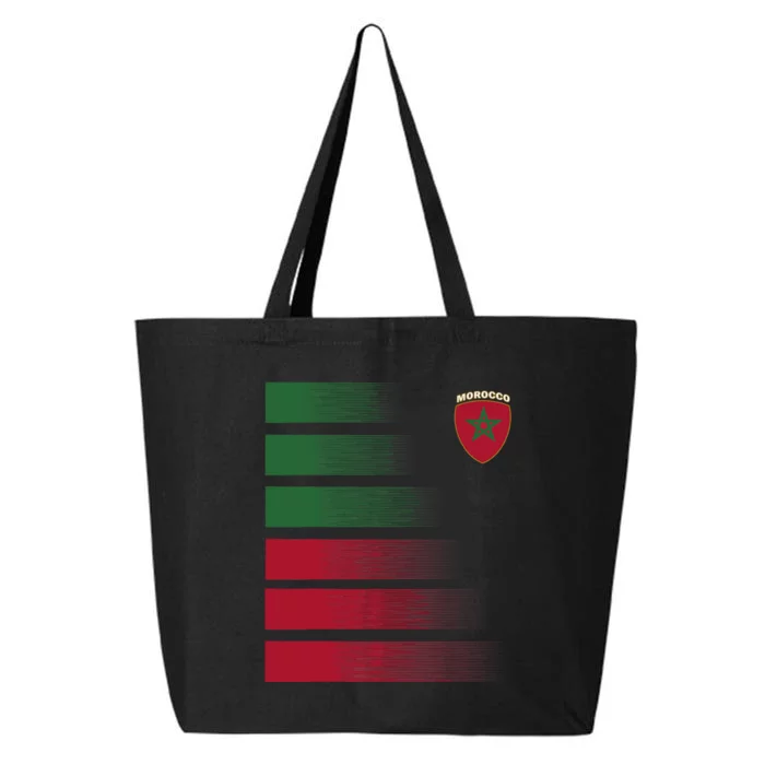 Moroccan Soccer Jersey Morocco Football Morocco Flag 25L Jumbo Tote