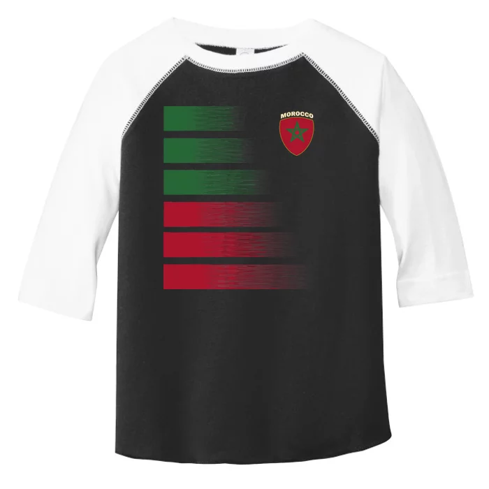 Moroccan Soccer Jersey Morocco Football Morocco Flag Toddler Fine Jersey T-Shirt