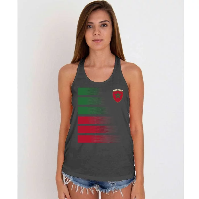 Moroccan Soccer Jersey Morocco Football Morocco Flag Women's Knotted Racerback Tank