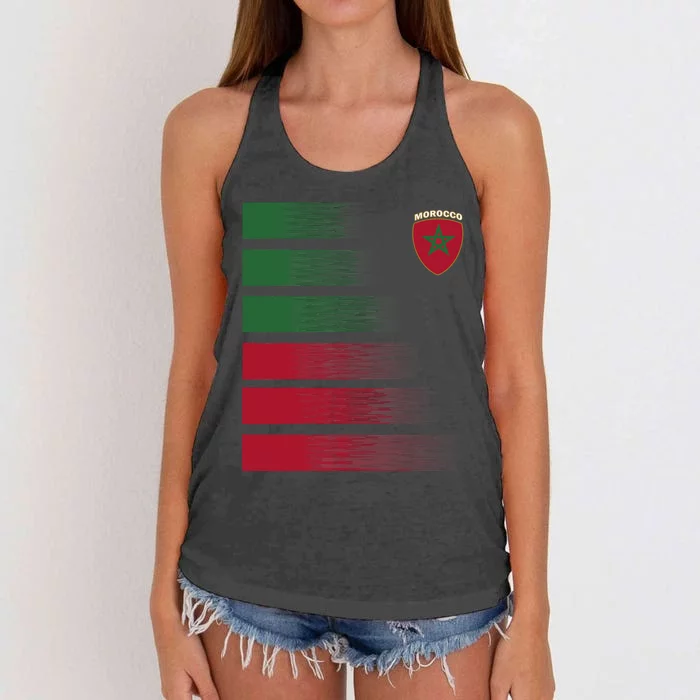 Moroccan Soccer Jersey Morocco Football Morocco Flag Women's Knotted Racerback Tank