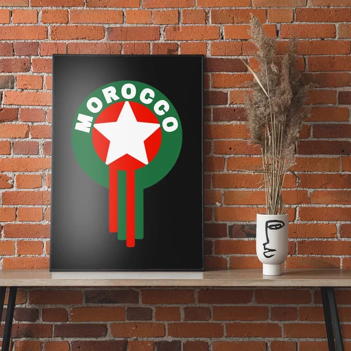 Morocco Soccer Jersey Gift Morocco Football Fans Poster