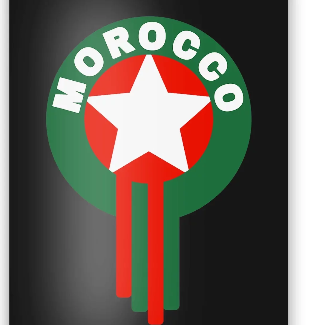 Morocco Soccer Jersey Gift Morocco Football Fans Poster