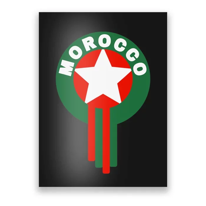 Morocco Soccer Jersey Gift Morocco Football Fans Poster