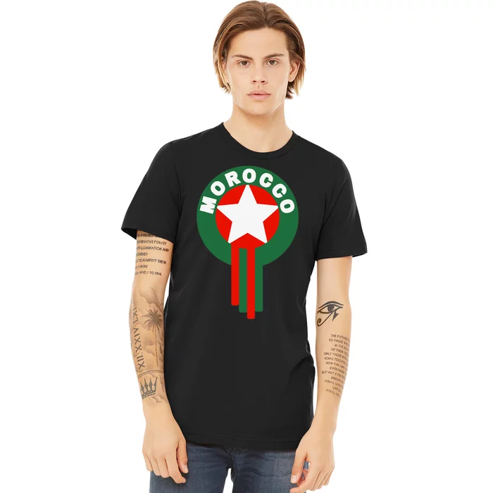 Morocco Soccer Jersey Gift Morocco Football Fans Premium T-Shirt