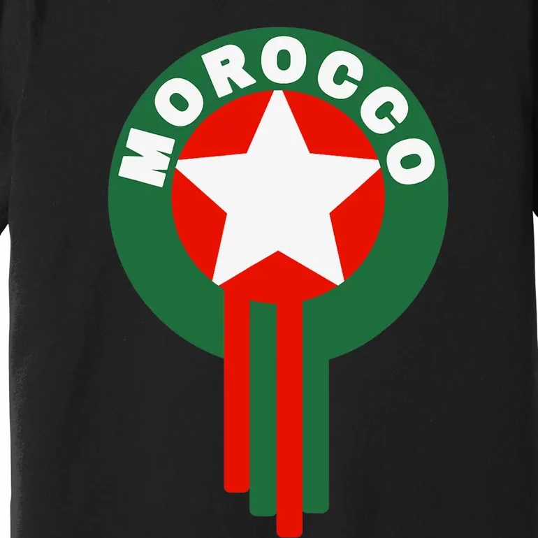 Morocco Soccer Jersey Gift Morocco Football Fans Premium T-Shirt