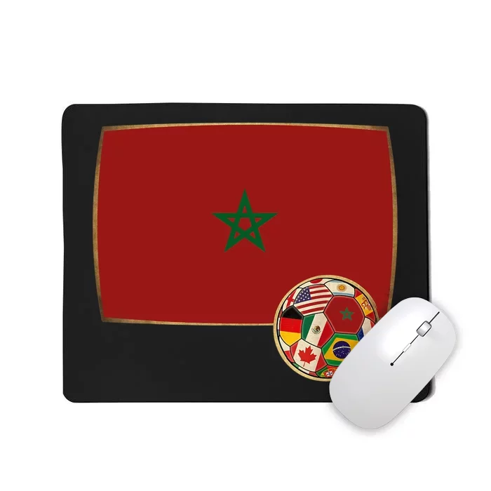 Morocco Soccer Jersey Morocco Flag Mousepad