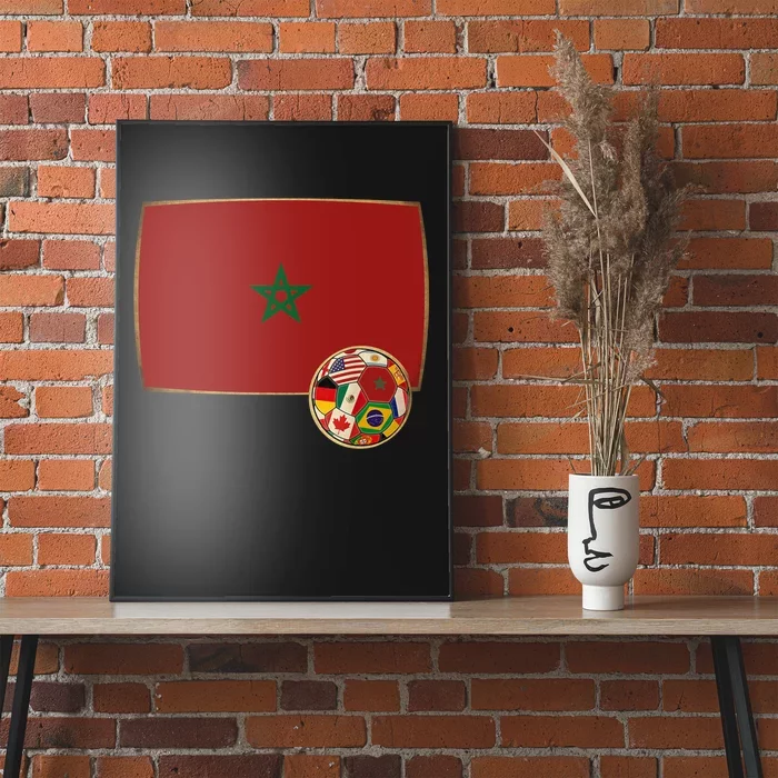 Morocco Soccer Jersey Morocco Flag Poster