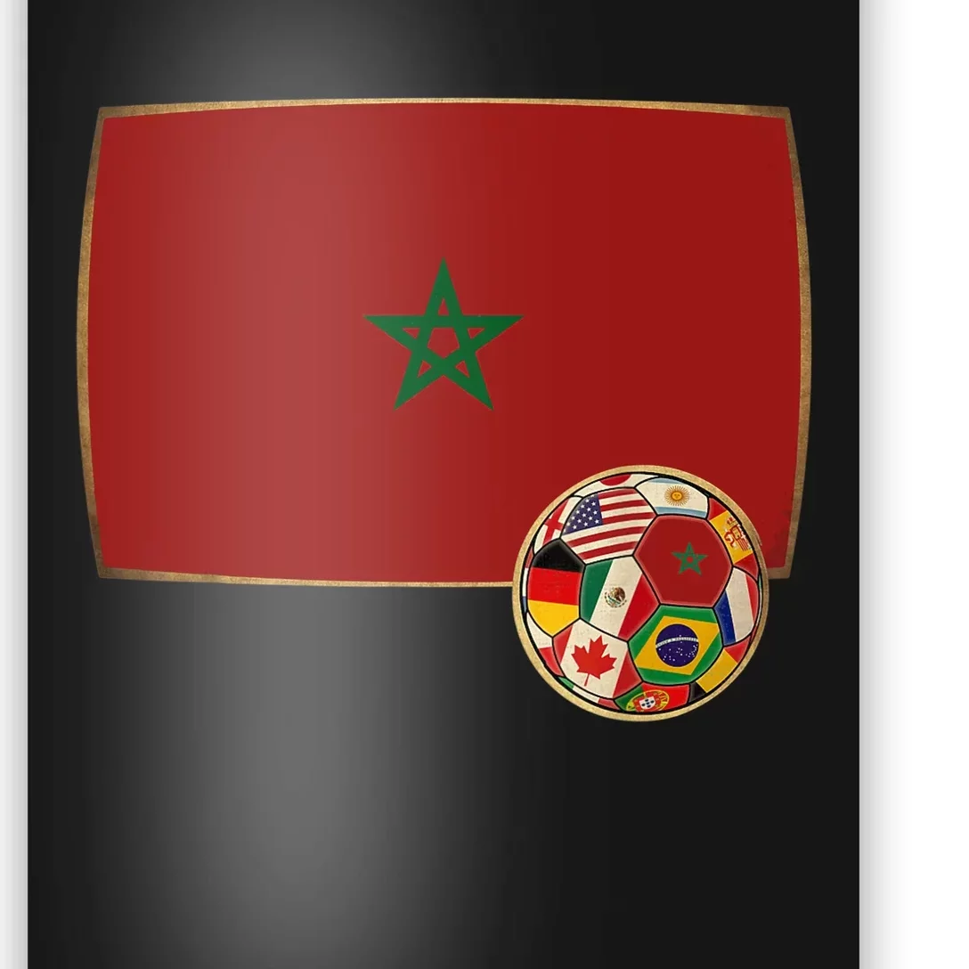 Morocco Soccer Jersey Morocco Flag Poster