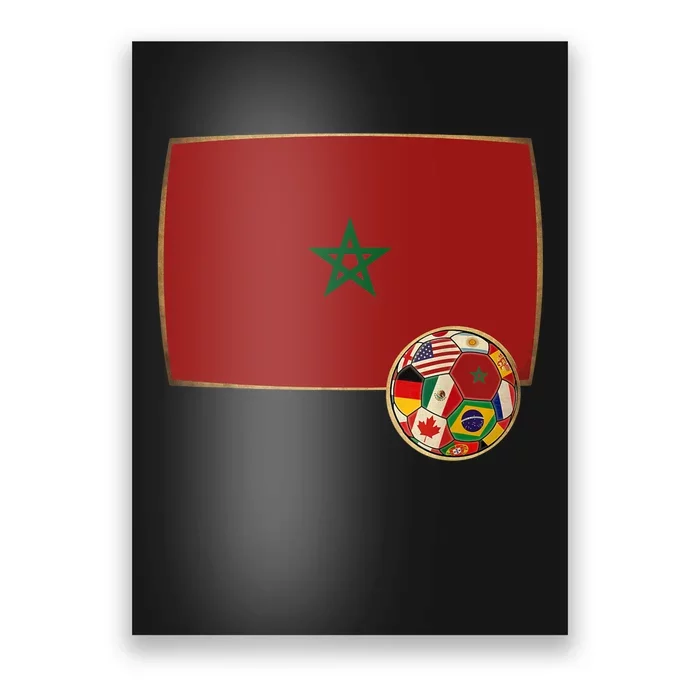 Morocco Soccer Jersey Morocco Flag Poster