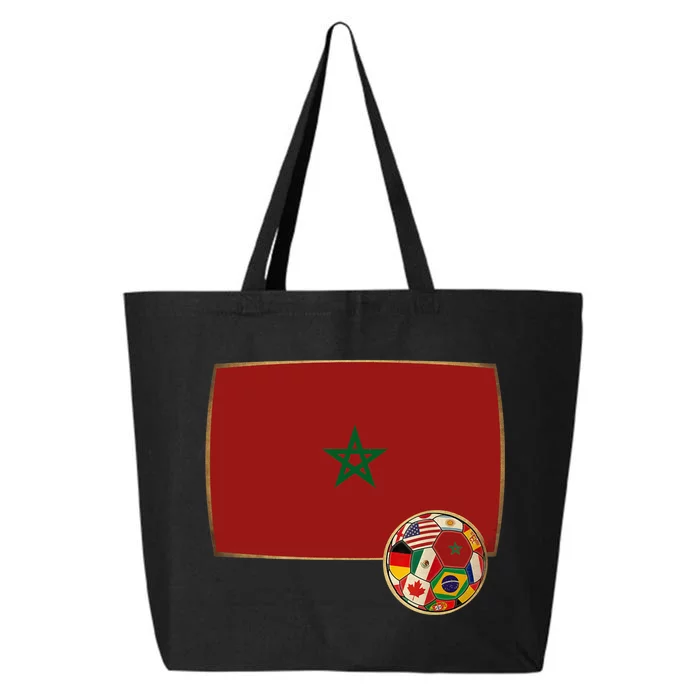 Morocco Soccer Jersey Morocco Flag 25L Jumbo Tote