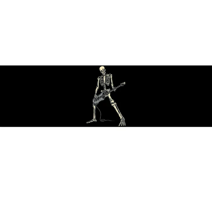 Musical Skeleton Jamming on Bass Guitar Bumper Sticker