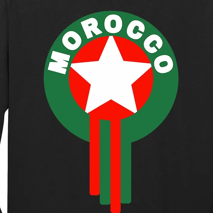 Morocco Soccer Jersey Morocco Football Fans Tall Long Sleeve T-Shirt