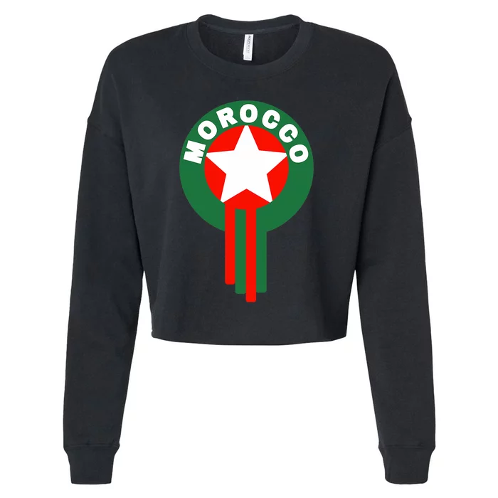 Morocco Soccer Jersey Morocco Football Fans Cropped Pullover Crew