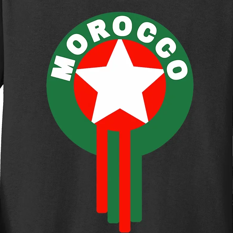 Morocco Soccer Jersey Morocco Football Fans Kids Long Sleeve Shirt