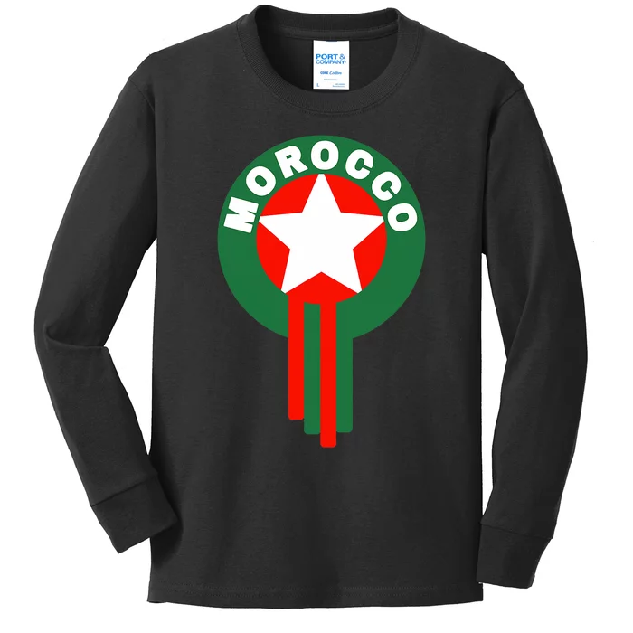 Morocco Soccer Jersey Morocco Football Fans Kids Long Sleeve Shirt