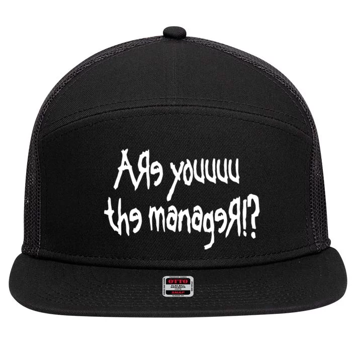 Meth Syndicate Karen Are You The Manager 7 Panel Mesh Trucker Snapback Hat