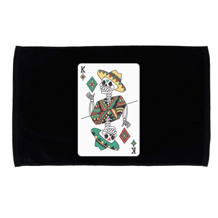 Mexican Skeleton King Card Microfiber Hand Towel