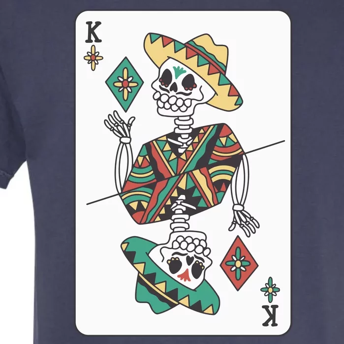 Mexican Skeleton King Card Garment-Dyed Heavyweight T-Shirt