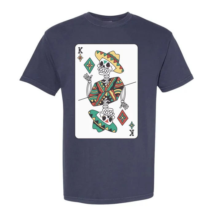 Mexican Skeleton King Card Garment-Dyed Heavyweight T-Shirt