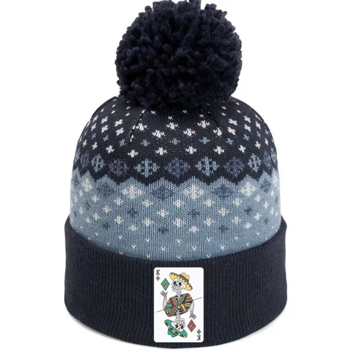 Mexican Skeleton King Card The Baniff Cuffed Pom Beanie